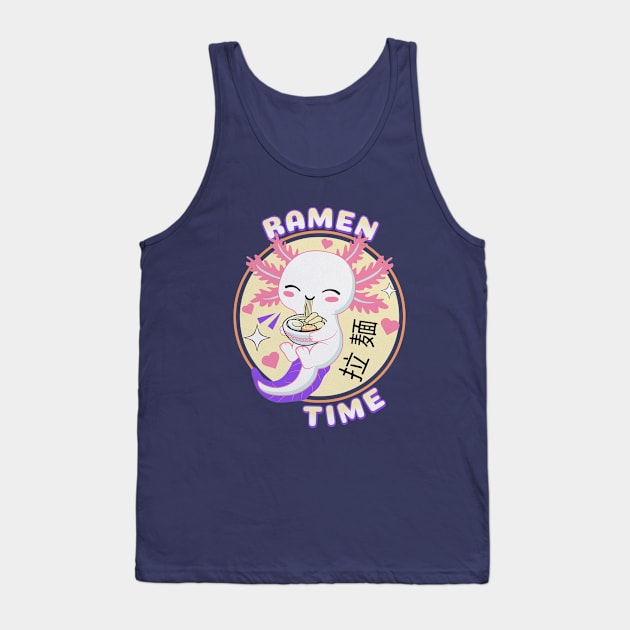 Axolotl Ramen Time Tank Top by Odetee